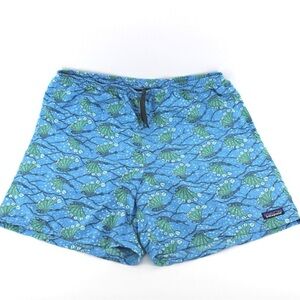 Patagonia Blue Hexy Fish 5" Lined swim trunks